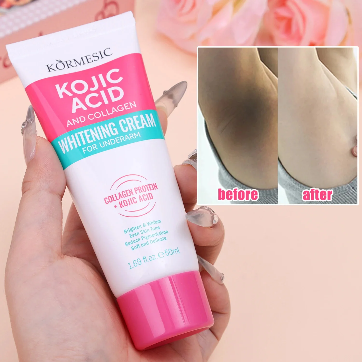 Skincare Collagen - ครีมไวท์เทนนิ่งใต้วงแขนสำหรับผิวคล้ำ คอลลาเจน ผลิตภัณฑ์ดูแลผิวใต้วงแขนและจุดซ่อนเร้น