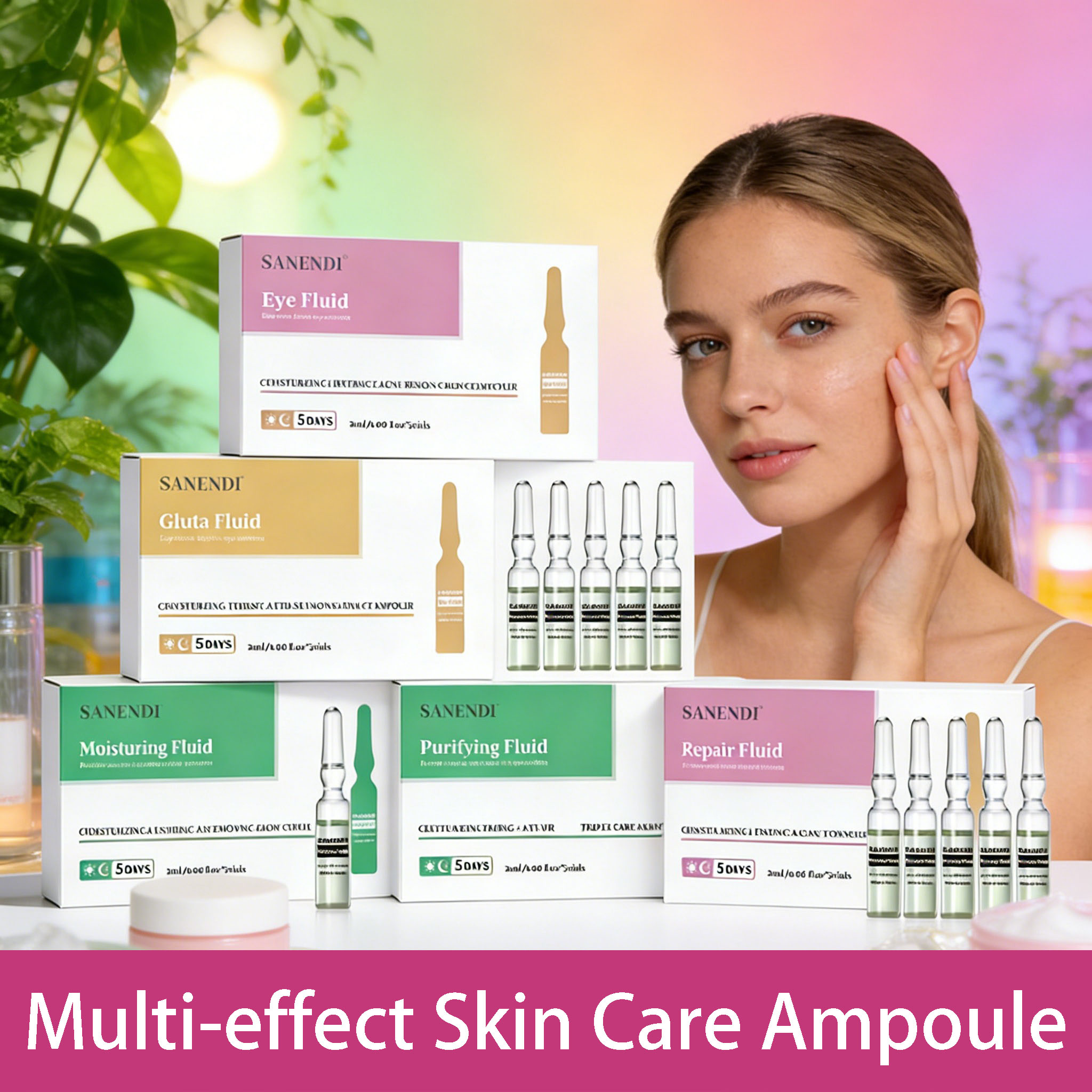 Skincare Collagen - แอมพูลบำรุงผิวหน้าสูตรเกาหลี จีเอสเอช เปปไทด์ คอลลาเจน เนื้อบางเบา ช่วยเติมความชุ่มชื้น