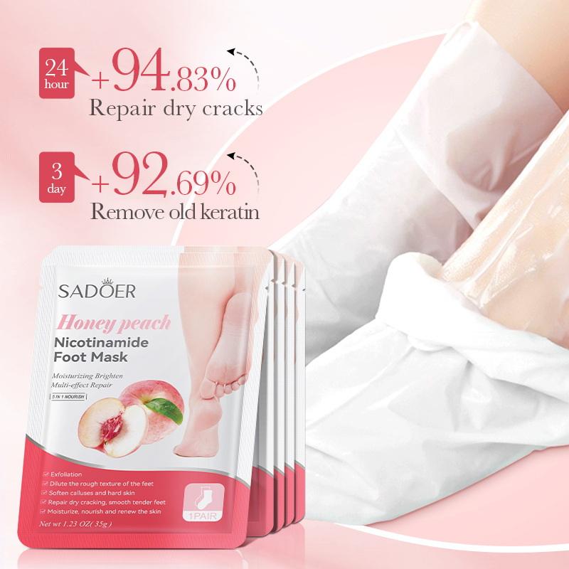 Skincare Viral Tiktok - มาส์กเท้าผลไม้ SADOER 1 คู่ มาส์กบำรุงผิวเท้า ขจัดเซลล์ผิวที่ตายแล้ว