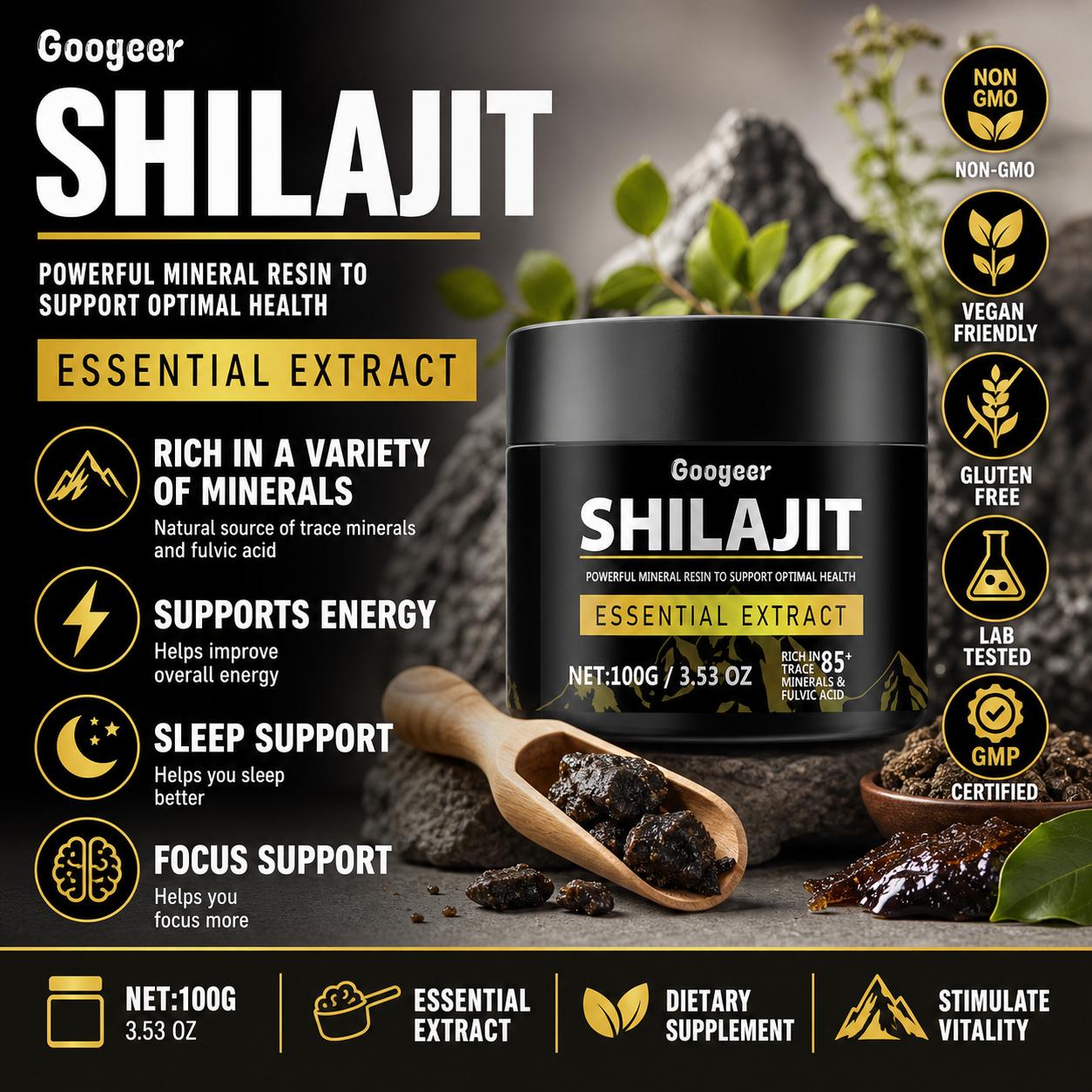 Licorice Root Extract - ผงสกัดกูเกอร์ ชิลาจิต กรดฟุลวิก 85% ช่วยการนอนหลับ ช่วยเพิ่มสมาธิ