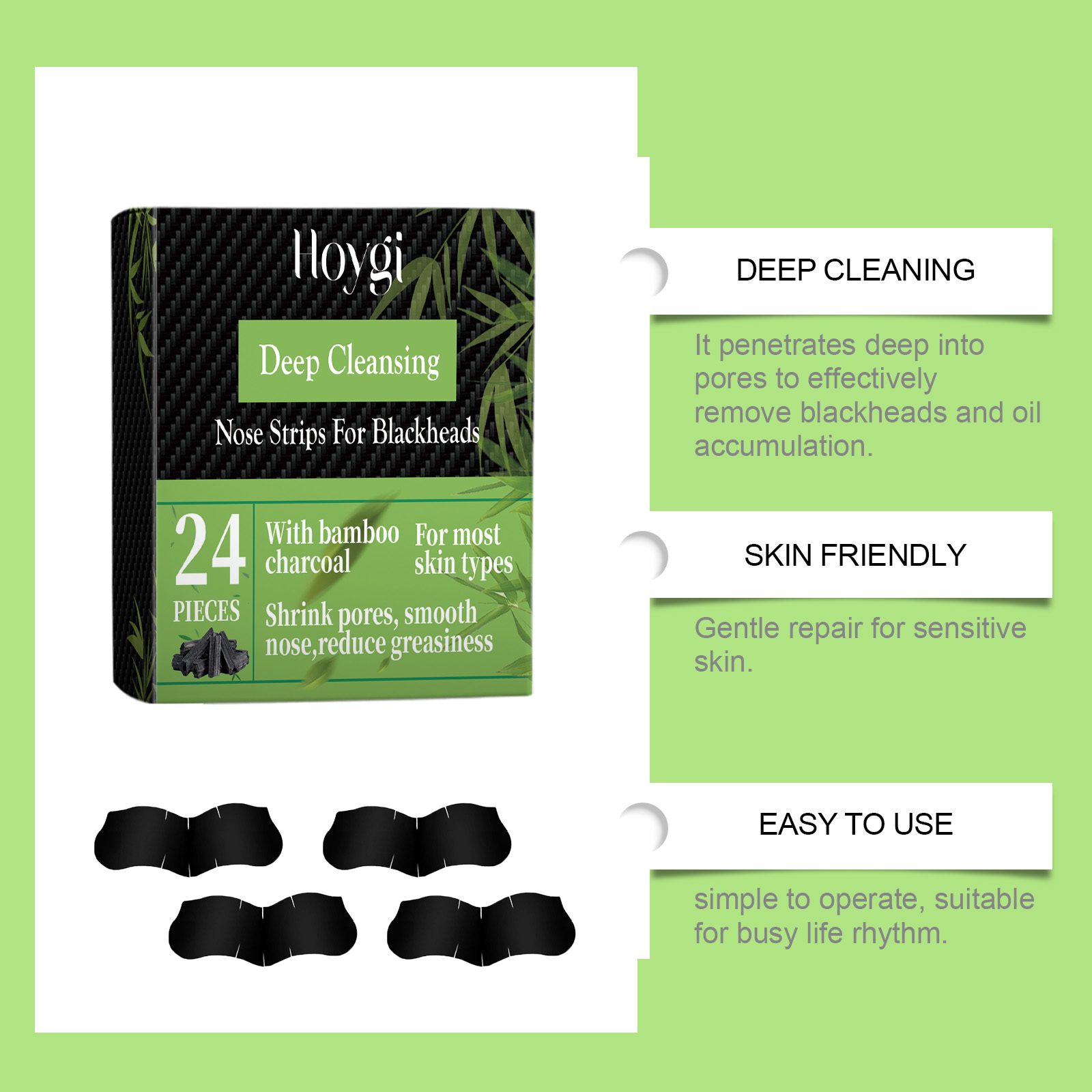แผ่นแปะจมูกถ่านไม้ไผ่สำหรับสิว - Skincare Collagen บทวิจารณ์และราคา