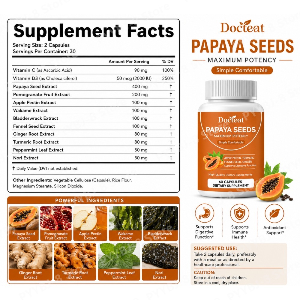 แคปซูลเมล็ดมะละกอผสมสารสกัดชะเ - Licorice Root Extract บทวิจารณ์และราคา