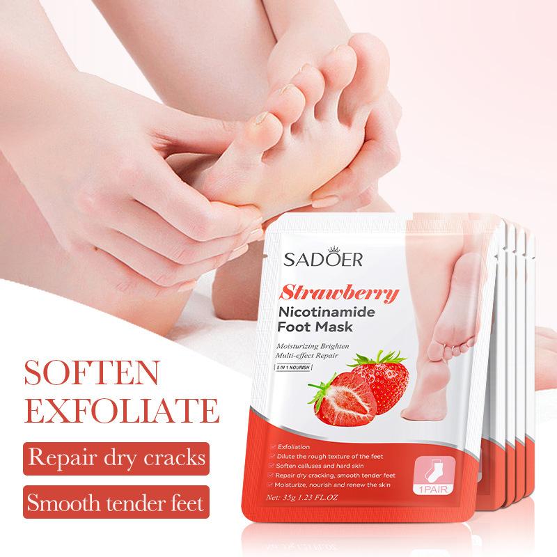 มาส์กเท้าผลไม้ SADOER 1 คู่ มา - Skincare Viral Tiktok บทวิจารณ์และราคา